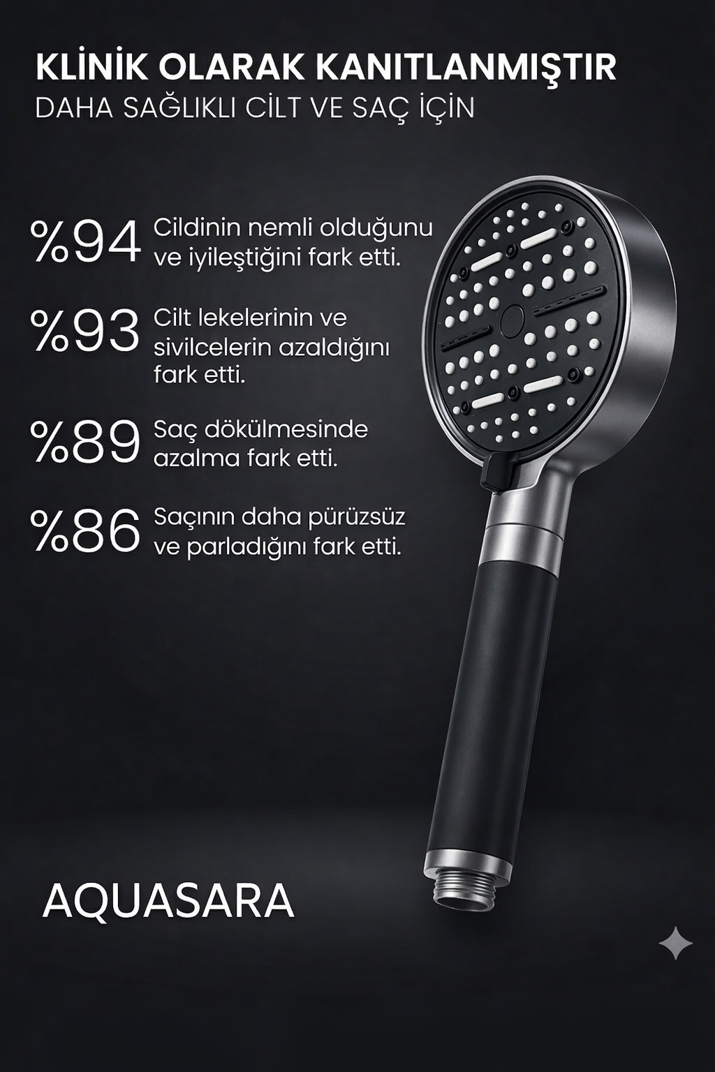 2 Adet 6 Fonksiyonlu Filtreli Duş Başlığı +5 Adet Filtre