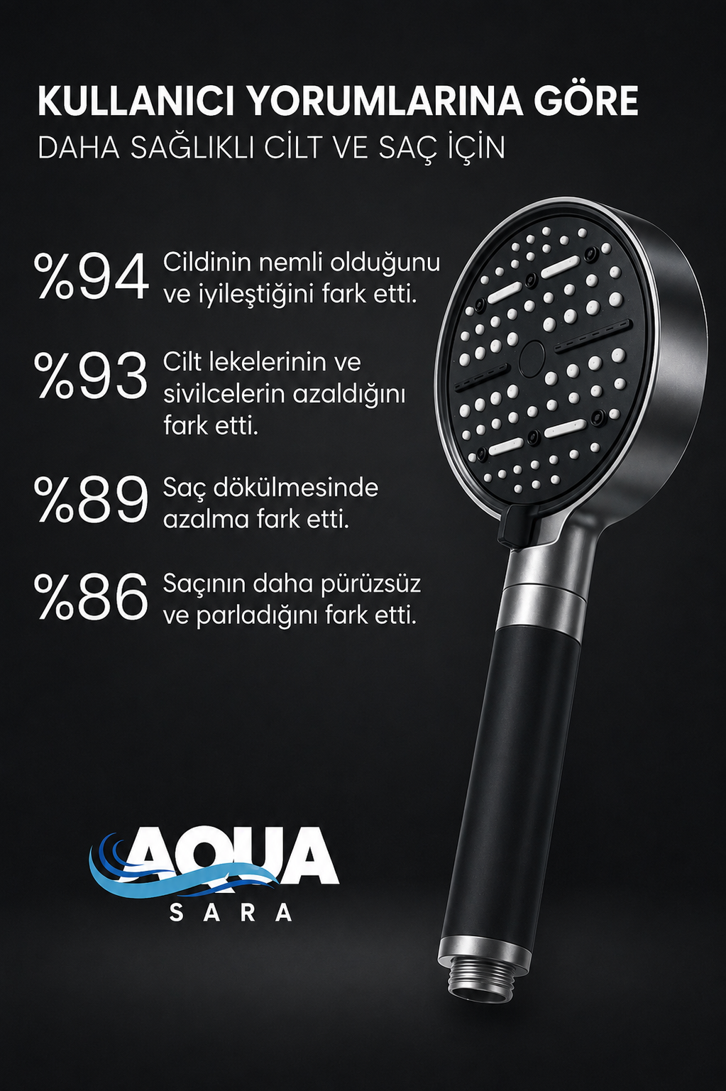 6 Parça Filtreli Duş Başlığı Seti