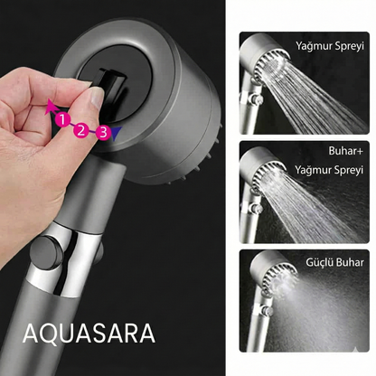 AquaSara™ Filtreli Duş Başlığı Siyah