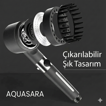 AquaSara™ Filtreli Duş Başlığı Siyah