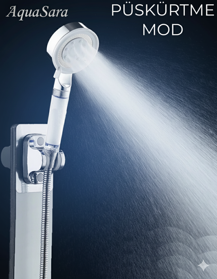 AquaSara™ Filtreli Duş Başlığı Krom