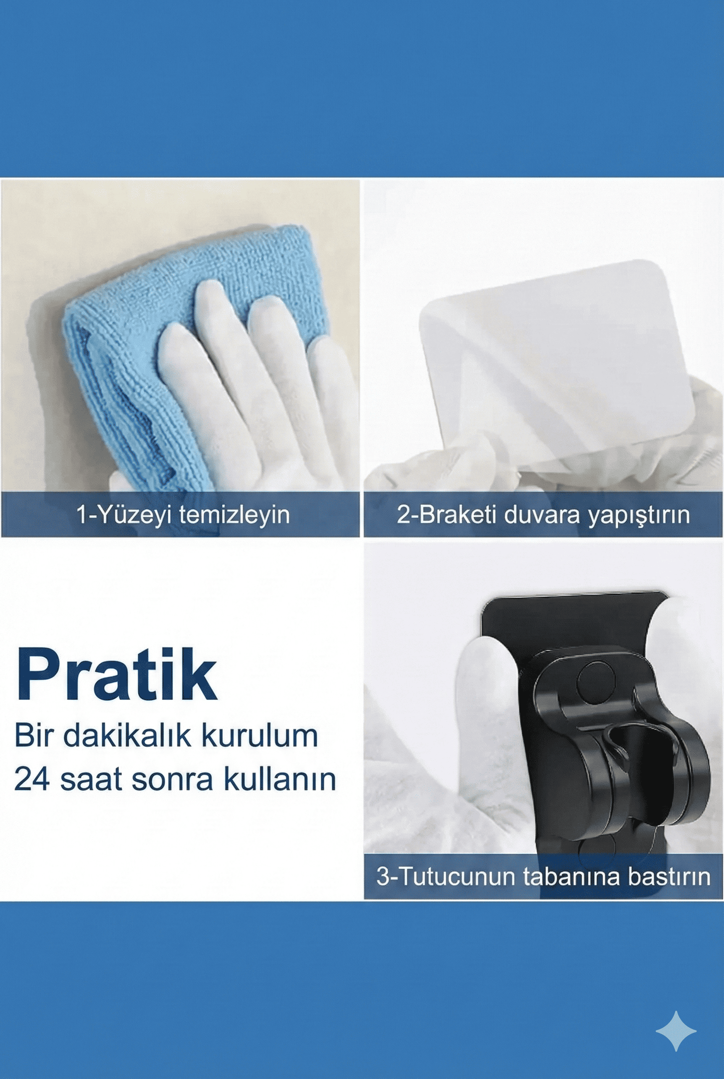 1 Adet Duş Başlığı Tutucu